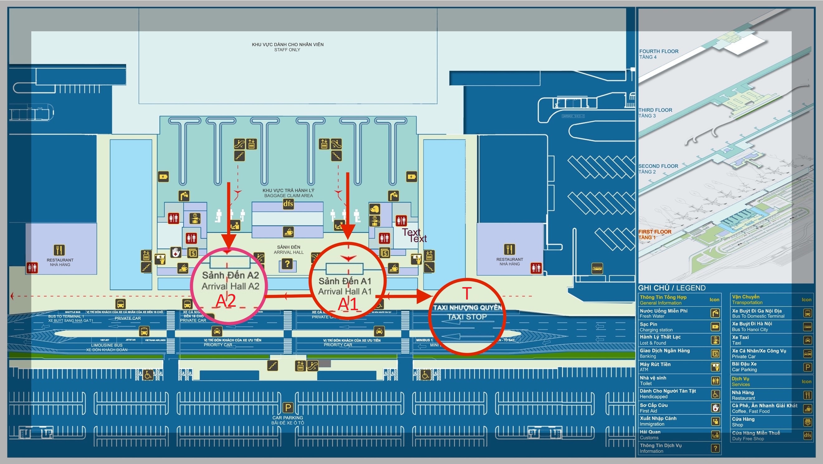 Noibai International aiport map