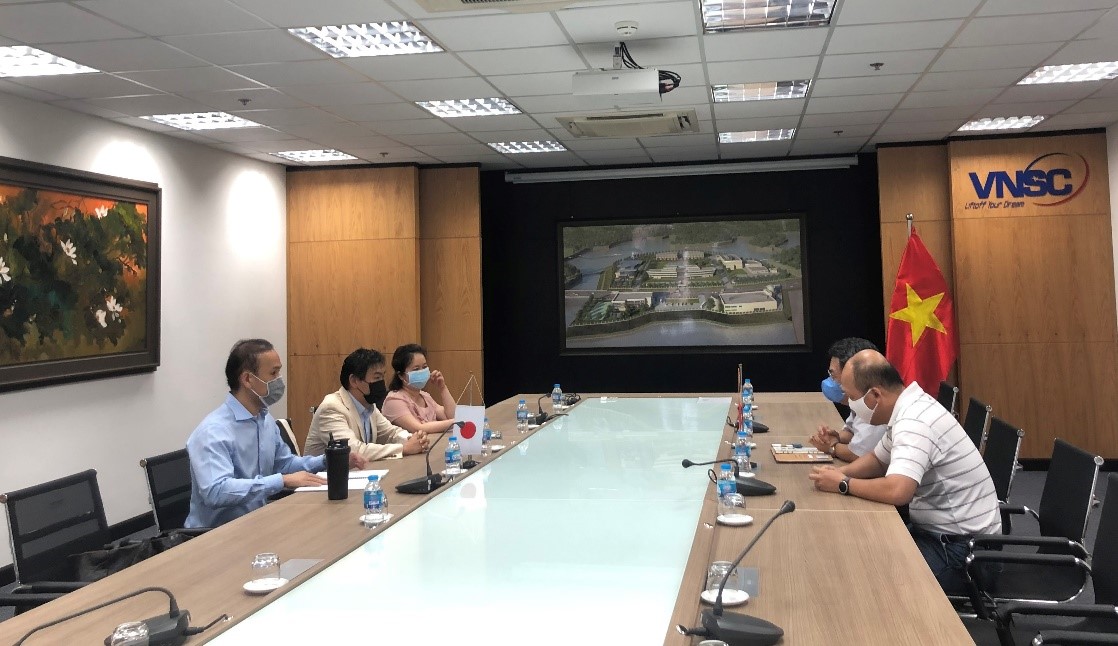 Mr. Kitamura Shu – Deputy Chief Representative of JICA Office in Vietnam  pays a farewell courtesy visit on Vietnam National Space Center – Vietnam  National Space Center – VNSC