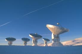 Plateau de Bure interferometer includes 6 telescopes (15 m in diameter) in the French Alps which is 2550m above sea level.